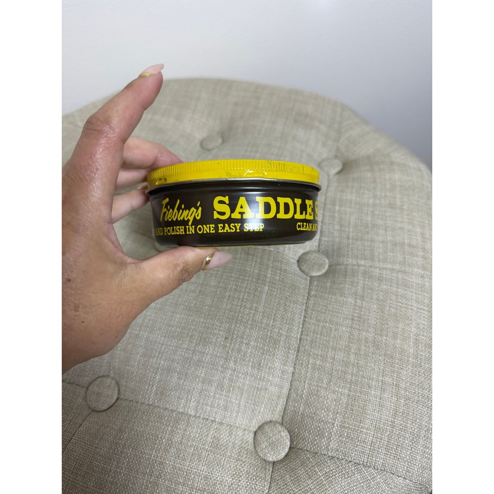 Vintage Fiebing's Saddle Soap Tin 12oz Leather Care Advertising Collectible - Picture 2 of 3